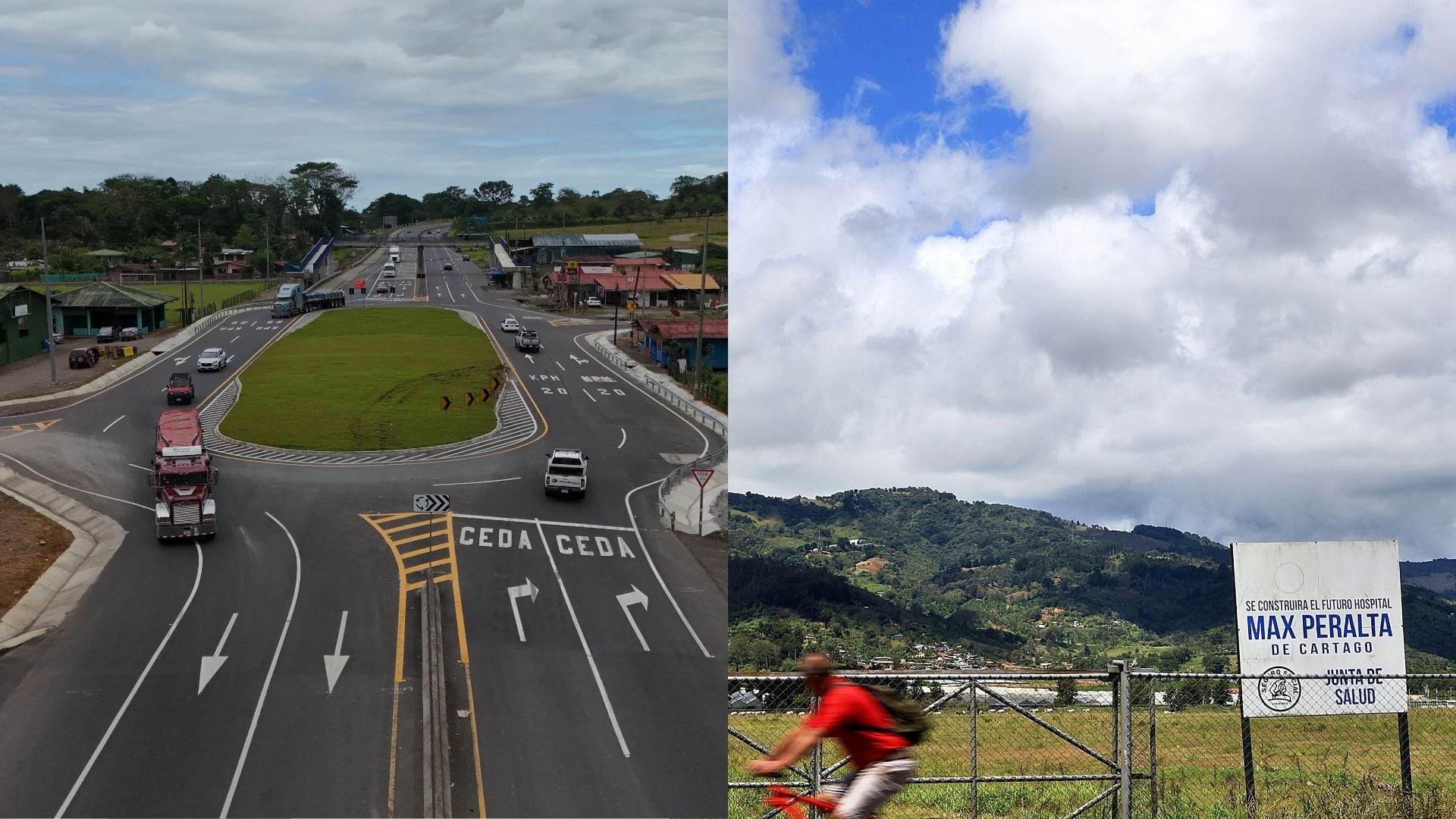 Ariel Robles sacó a colación el tema de rotondas "cuadradas" en la ruta 32 y el hospital de Cartago, durante el debate de Trivisión.