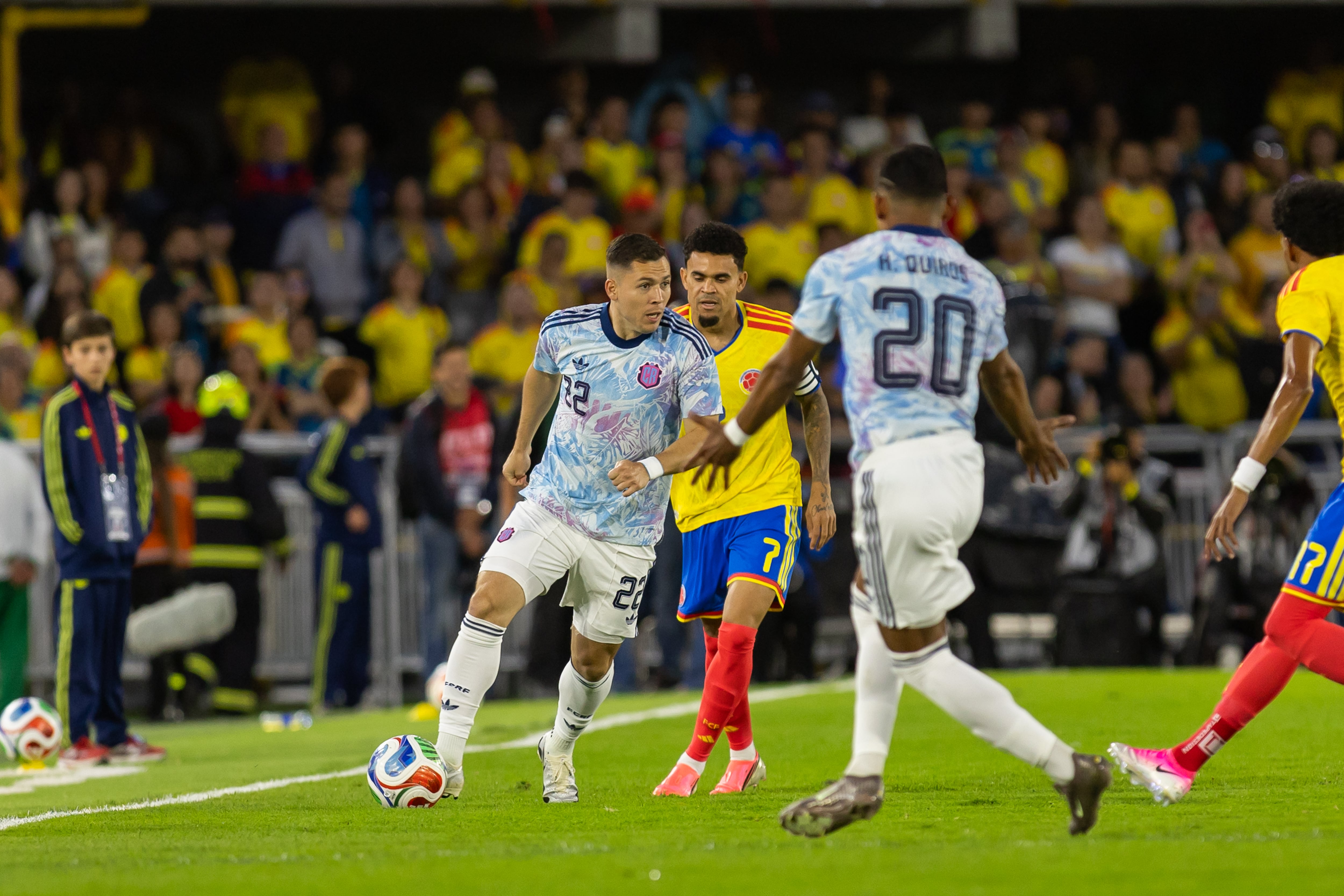 Costa Rica vs Colombia. Foto: Prensa Fedefútbol