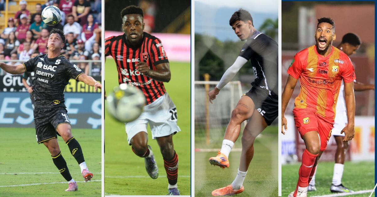 Warren Madrigal (Saprissa), Joel Campbell (Alajuelense), Fernando Lesme (Liberia) y Marcel Hernández (Herediano), protagonistas del Campeonato Nacional 2025.