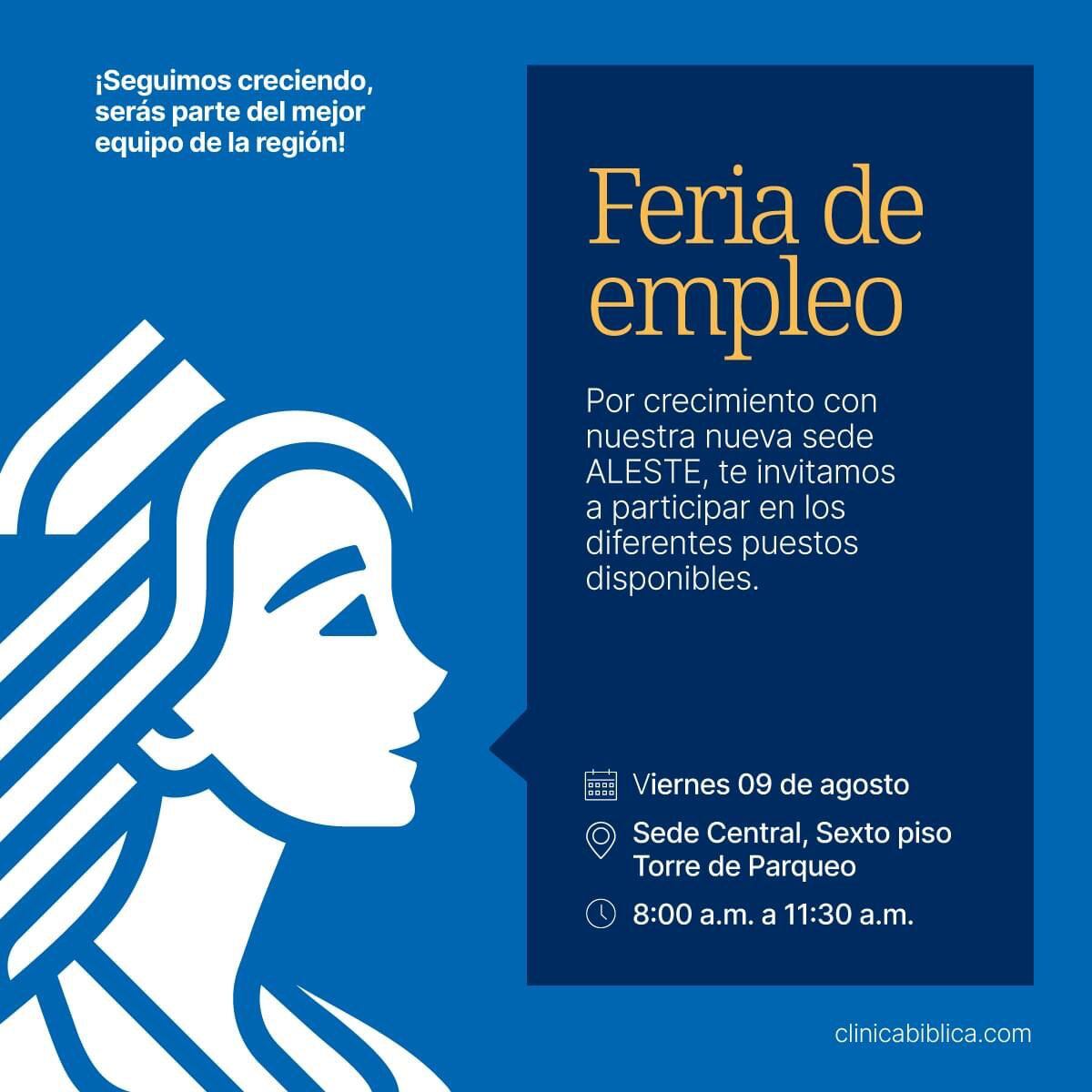 feria de empleo Clínica bíblica