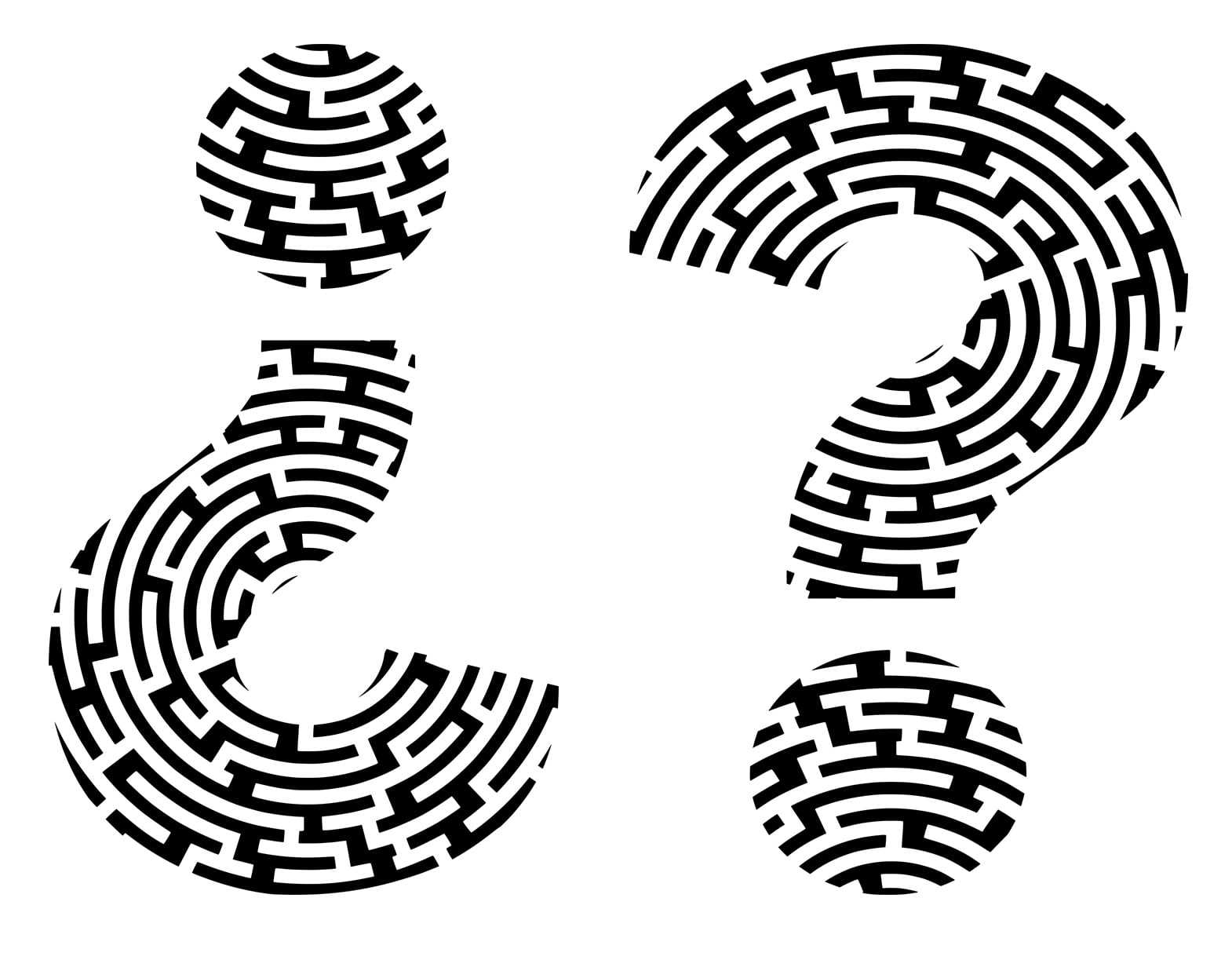 Signos de pregunta, preguntas laberínticas