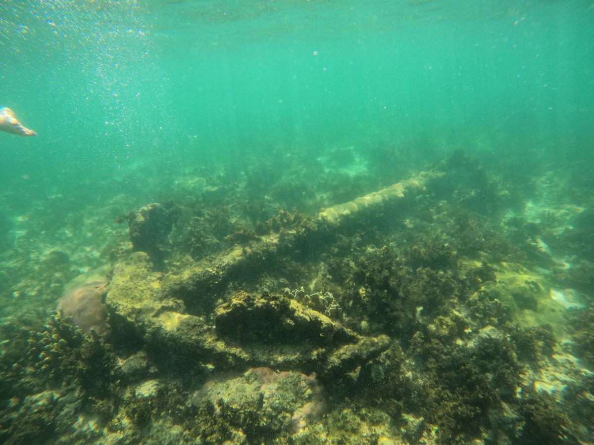 Esta ancla ha formado parte de laa aguas de Cahuita por siglos y hasta ahora se sabe su historia.