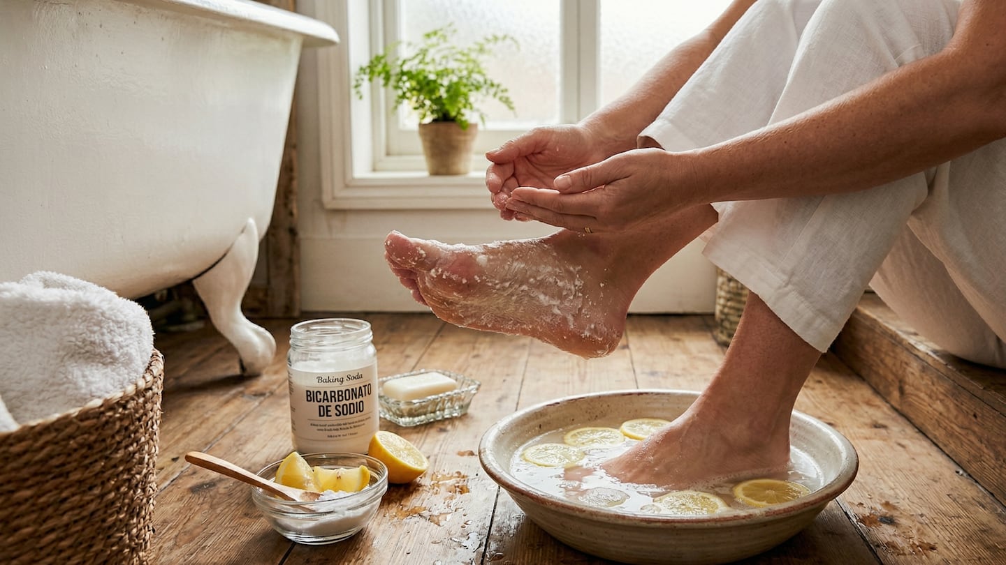 Beneficios del bicarbonato y el limón para el cuidado de los pies en casa