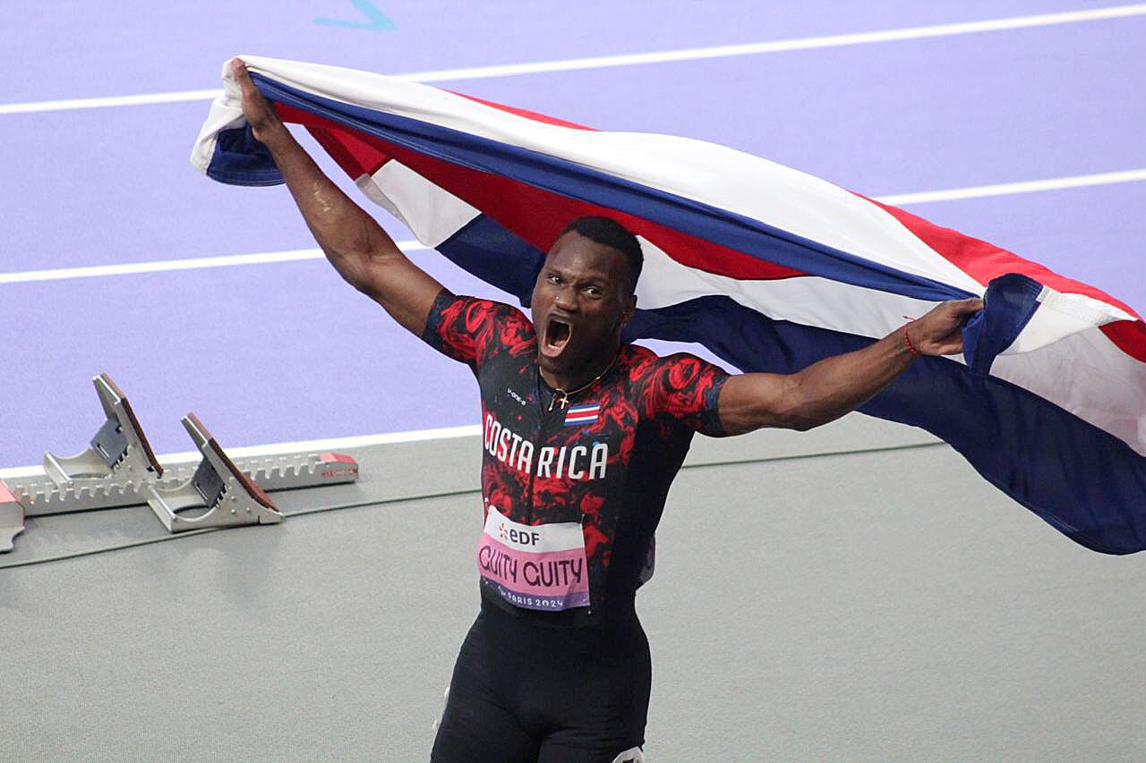 03/09/2024 París. El paratleta costarricense Sherman Guity ganó la medalla de oro en la prueba de 100 metros planos en los Juegos Paralímpicos Paris 2024. Foto: Olman Mora, Comité Paralímpico de Costa Rica
