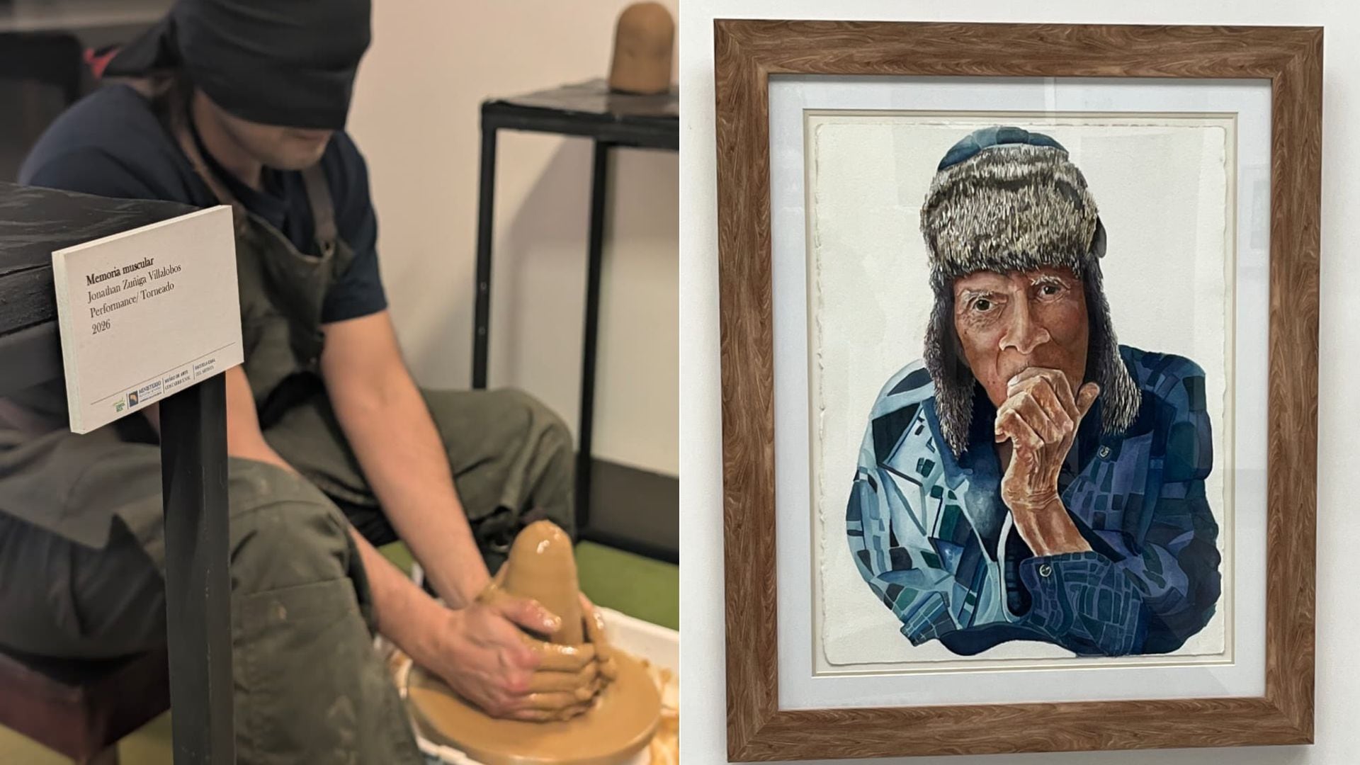 Obras expuestas en la exposición 'Territorios inexplorados’ en la Escuela Casa del Artista.