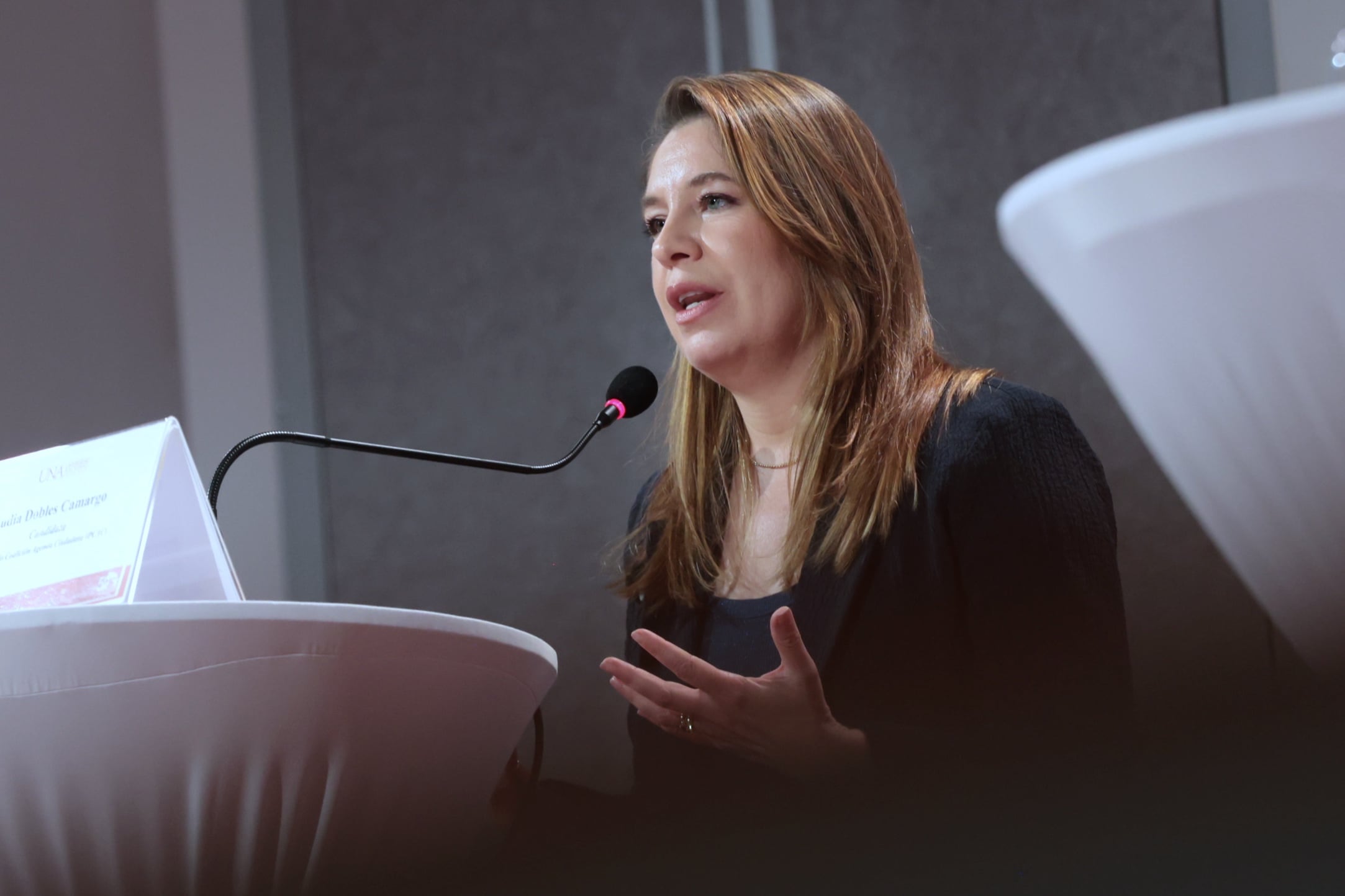 Candidatos a la presidencia de la república durante Debate Presidencial en la UNA