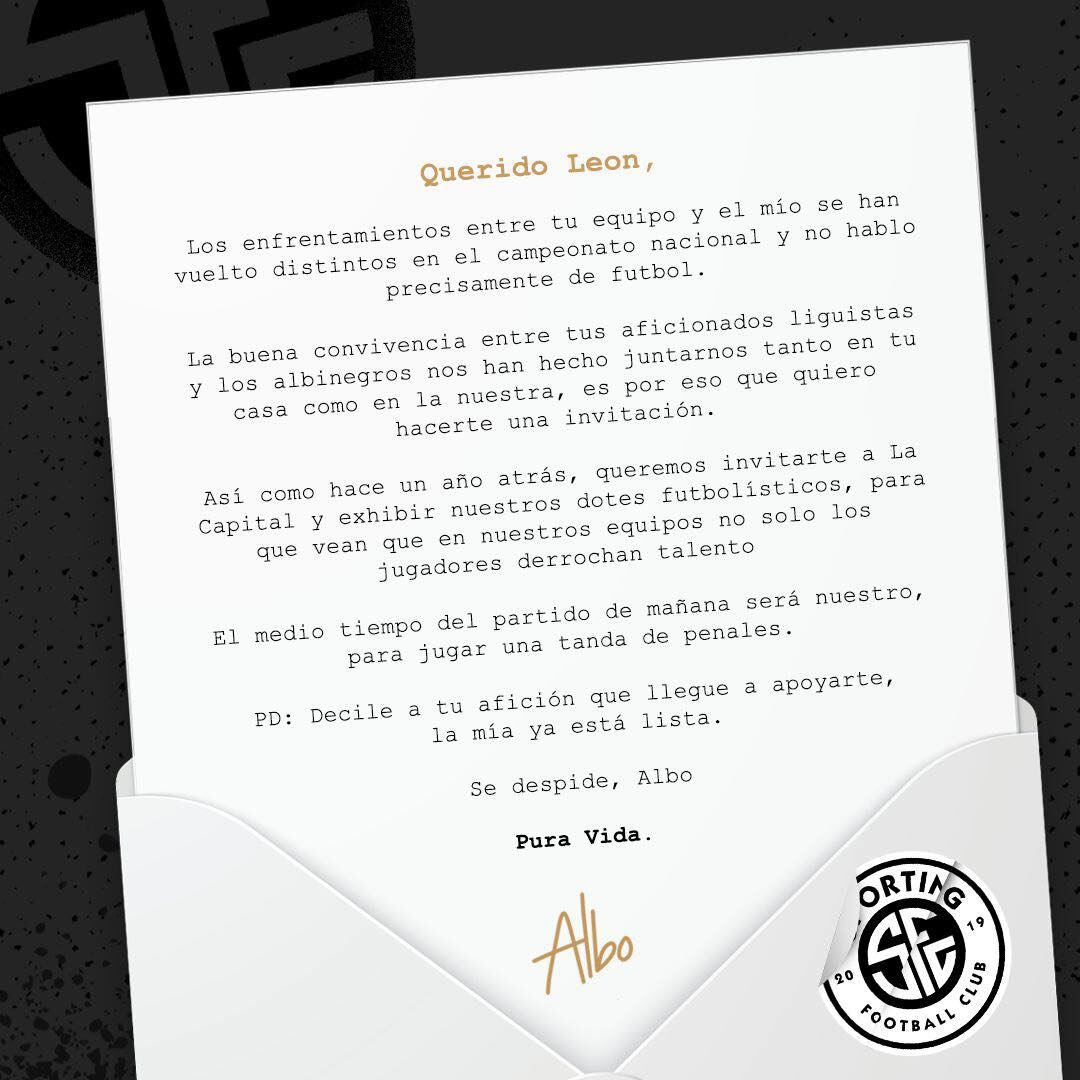 El reto entre Albo y el León se volvió común en los partidos entre Sporting y Liga Deportiva Alajuelense. Incluso, Albita y la Leona también lo han hecho.