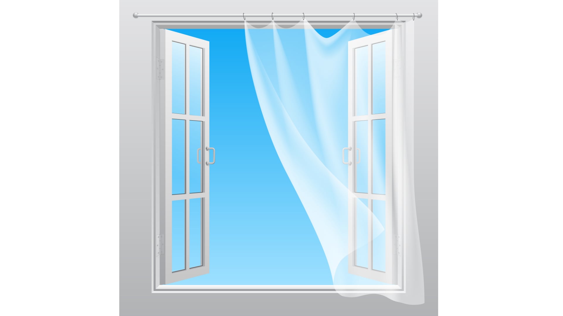 Ventana abierta y viento entrando, soplando