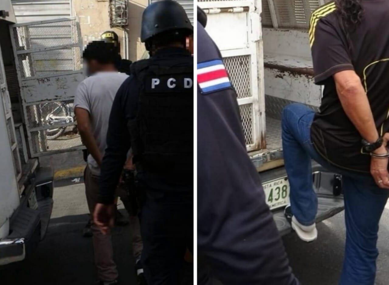 Tres de los cinco detenidos en el hotel tenían antecedentes por múltiples delitos. Se les decomisó droga, dinero y un arma de fuego. Foto: Cortesía PCD.