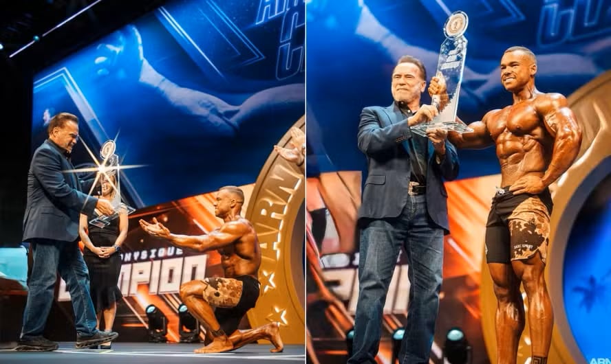 Vitor Chaves se consagra campeón del Arnold UK en Men’s Physique. Rayane Fogal también brilla y marca un hito en el fisiculturismo femenino.