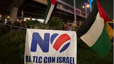 Protesta frente a la Asamblea Legislativa busca detener TLC entre Costa Rica e Israel