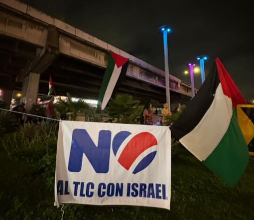 Manifestación contra el TLC con Israel será este próximo miércoles 10 de diciembre frente al Congreso.
