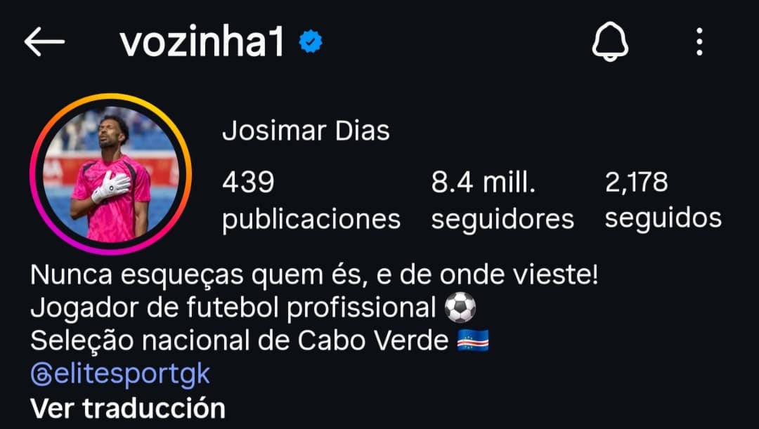 Luego del extraordinario partido frente a España, "Vozinha" aumentó considerablemente su cantidad de seguidores.
