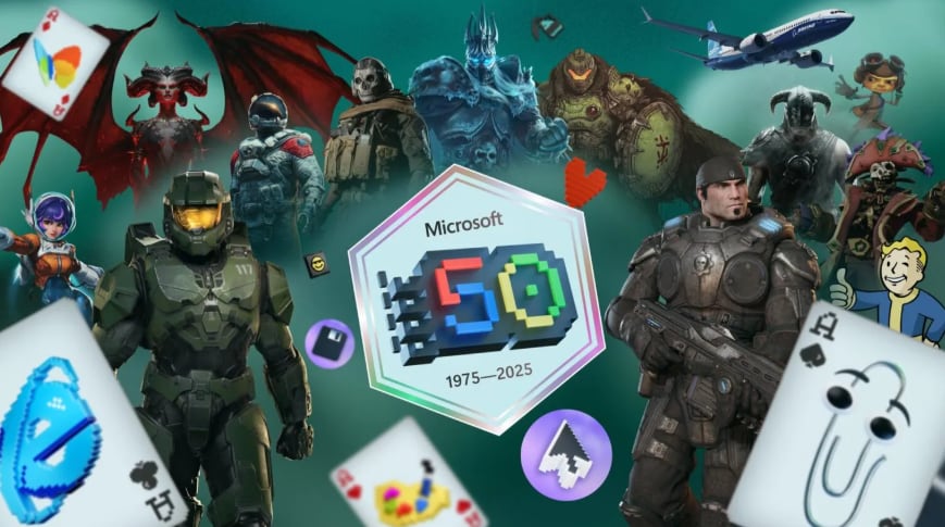 Xbox se une a la celebración de los 50 años de Microsoft.