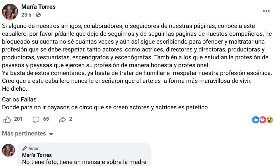 María Torres publicación