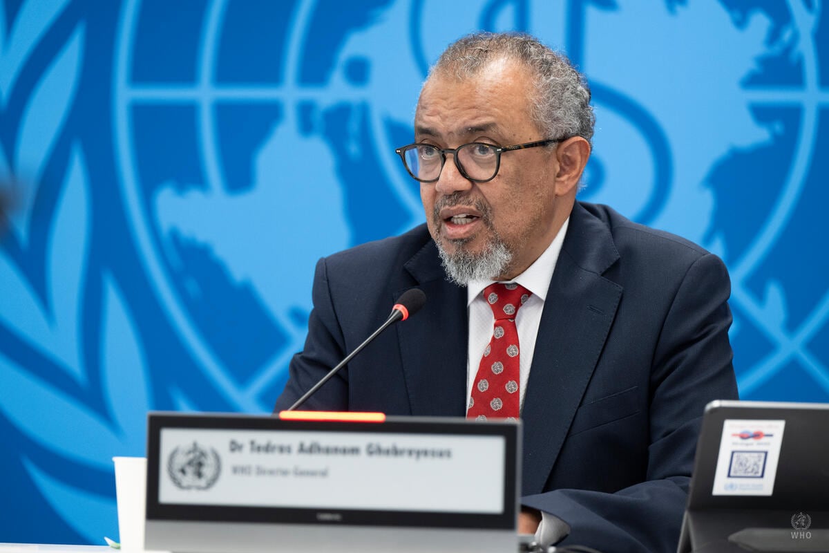 Conferencia de la Organización Mundial de la Salud (OMS) sobre brote de hantavirus.