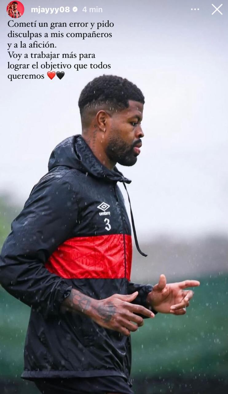 Manjrekar James se disculpó por su expulsión tras el duelo ante Herediano.