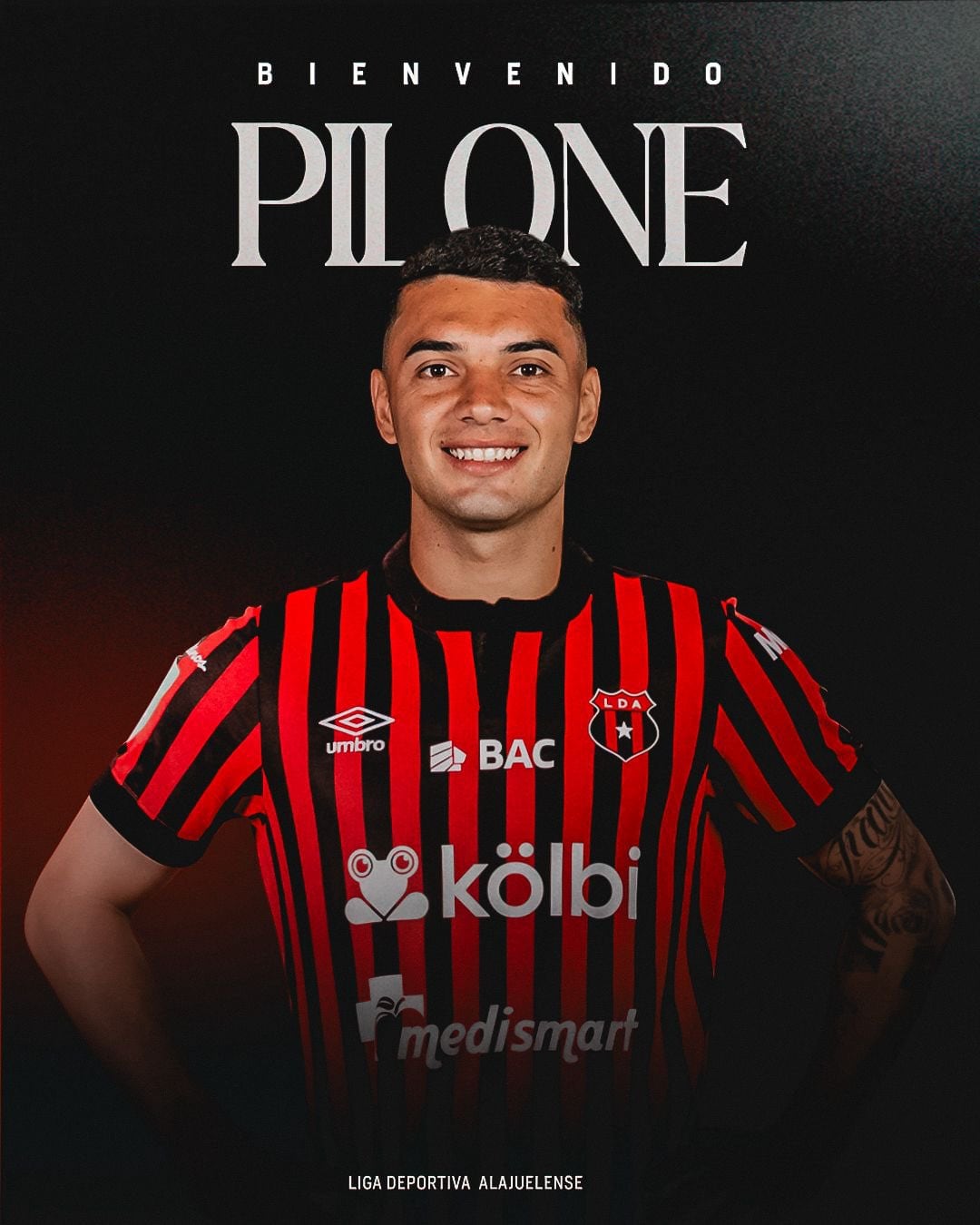 Malcom Pilone es el nuevo jugador de Liga Deportiva Alajuelense.