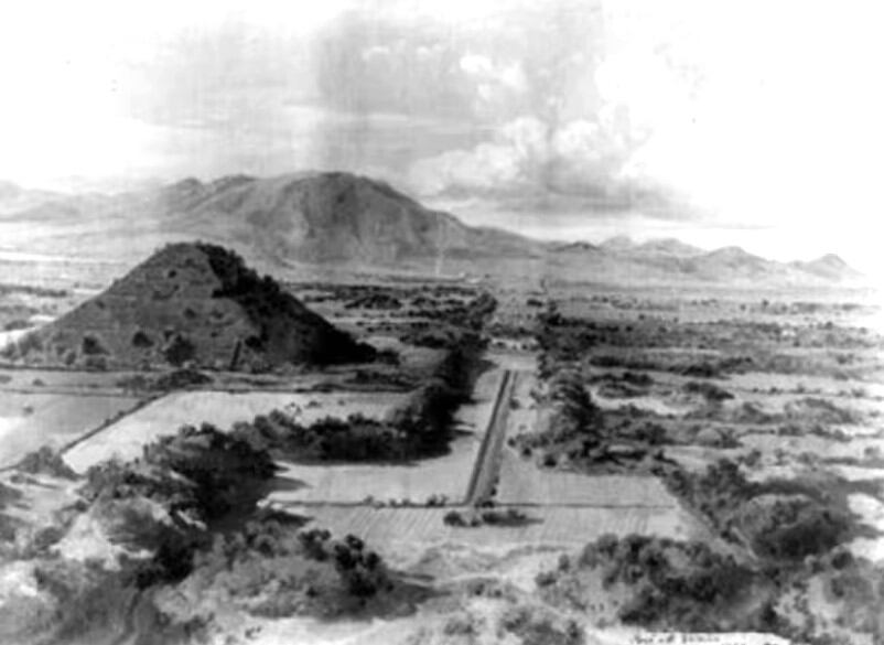 Retrato completo de Teotihuacan por José María Velasco en 1878.