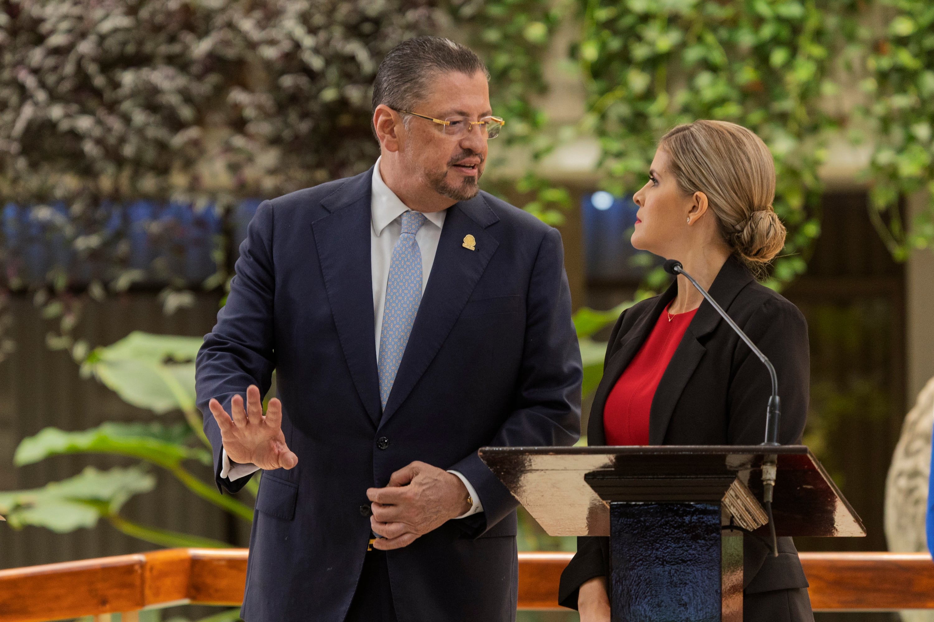 22/06/2026, San José, Casa Presidencial, conferencia de prensa de la presidenta Laura Fernández junto al ministro de Hacienda Rodrigo Chaves.