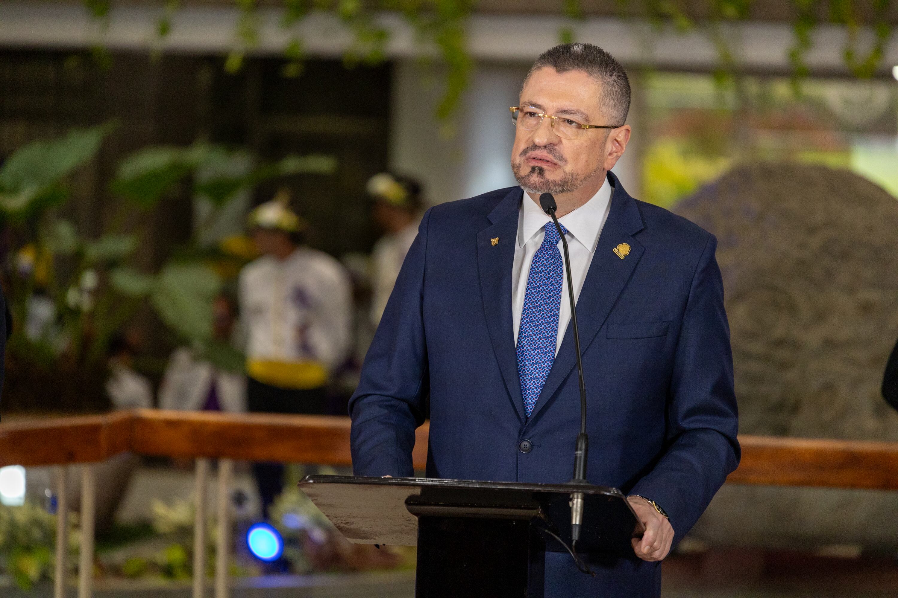 11/11/2024, San José, Casa Presidencial, el presidente Rodrigo Chávez recibe en casa presidencial al presidente de El Salvador Nayib Bukele.