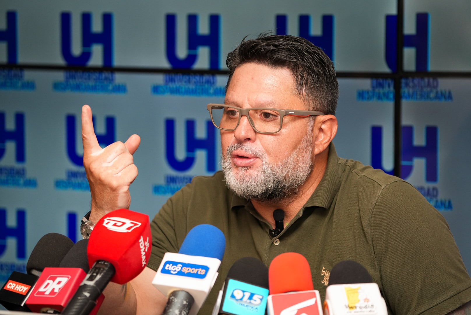 21/11/2025. Conferencia de prensa con Jafet Soto. Estadio Carlos Alvarado, Heredia.