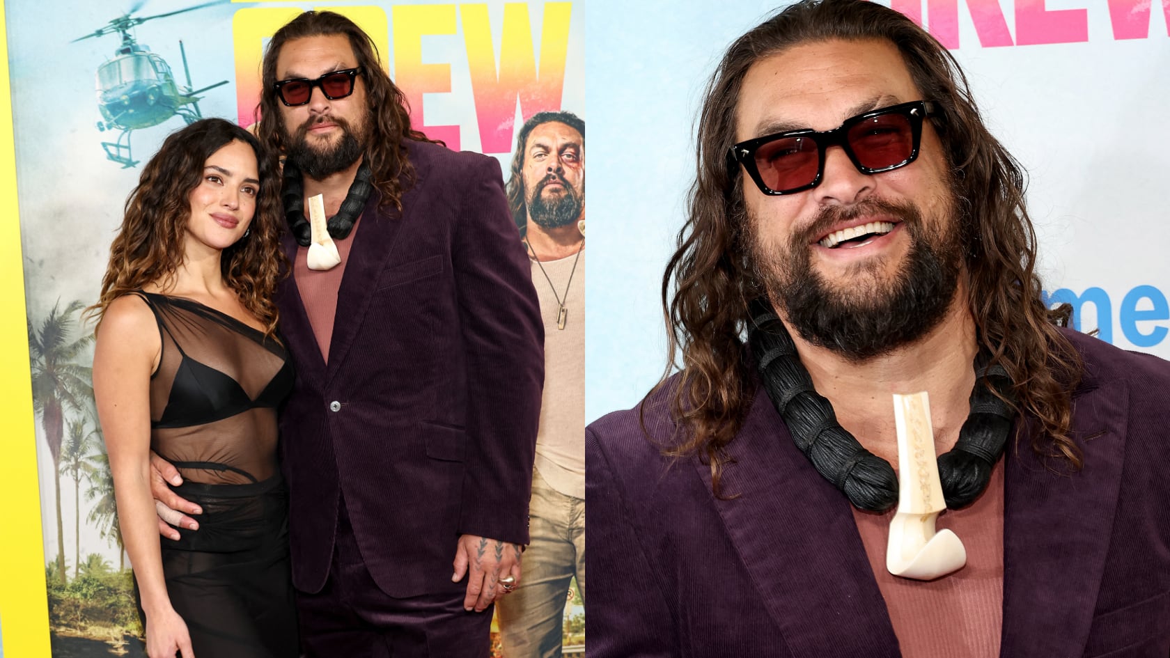 Jason Momoa y Adria Arjona sorprendieron con una aparición poco habitual en la alfombra roja de Nueva York. Así lucieron en el estreno de 'Dupla peligrosa' y esto se sabe de su relación.