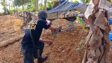 Policía halla bodega subterránea con equipo para minería ilegal en cerro Conchuditas; vea aquí el video