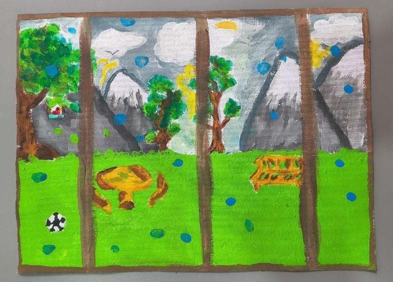Dibujo hecho por Marina Chaves Gonzalez titulado 'Paz'