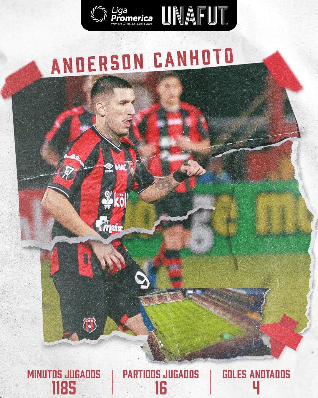 Anderson "Canhoto" Cardoso es uno de los mejores extranjeros en el campeonato nacional.
