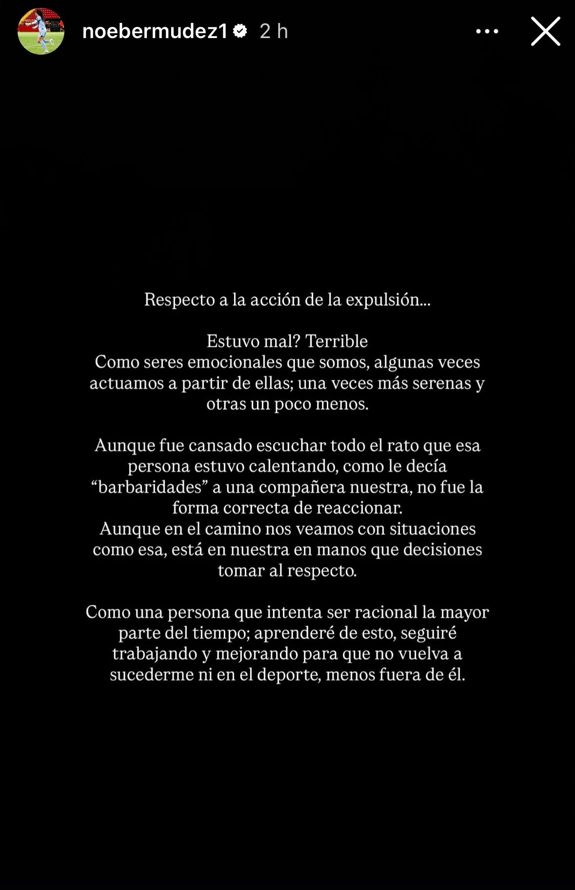 Este fue el pronunciamiento que hizo Noelia Bermúdez tras su expulsión.