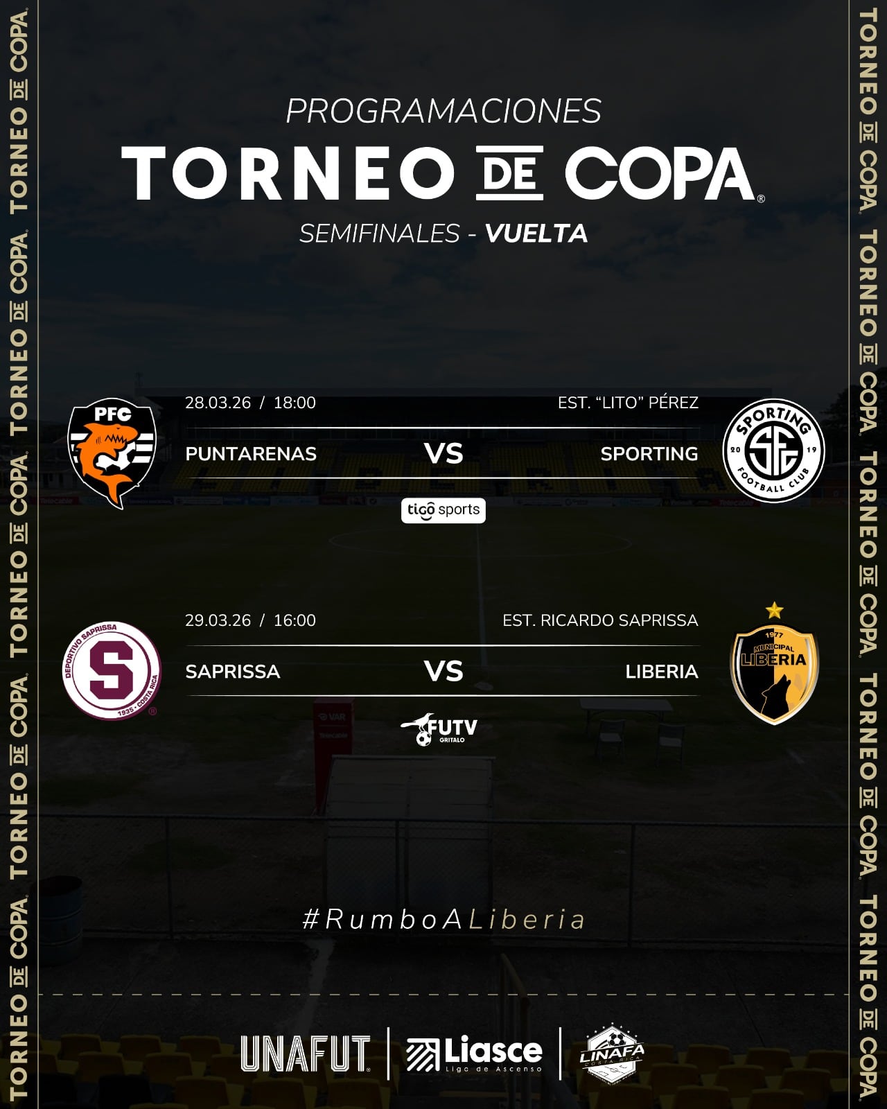 Así se jugarán la semifinales de vuelta del Torneo de Copa.