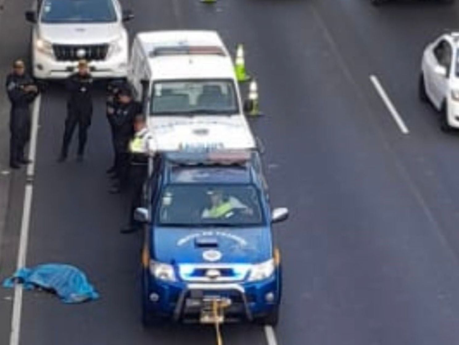 Un hombre falleció al caer del puente que está sobre la rotonda de San Sebastián. Foto: Redes sociales