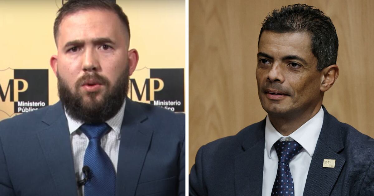 Esteban Aguilar, fiscal de cibercrimen, y Carlo Díaz, fiscal general