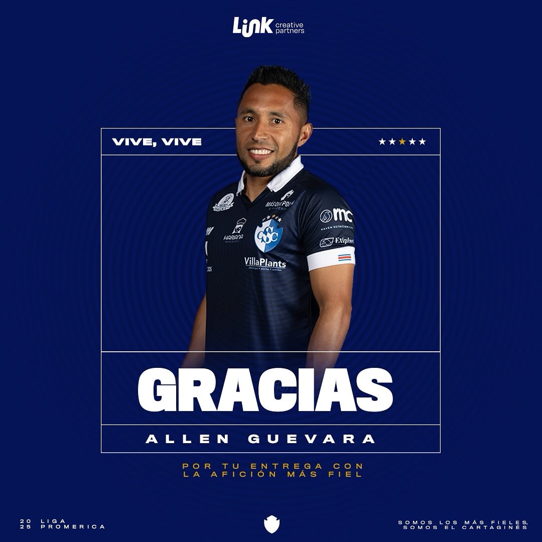 Allen Guevara llegó a Cartaginés en 2020.