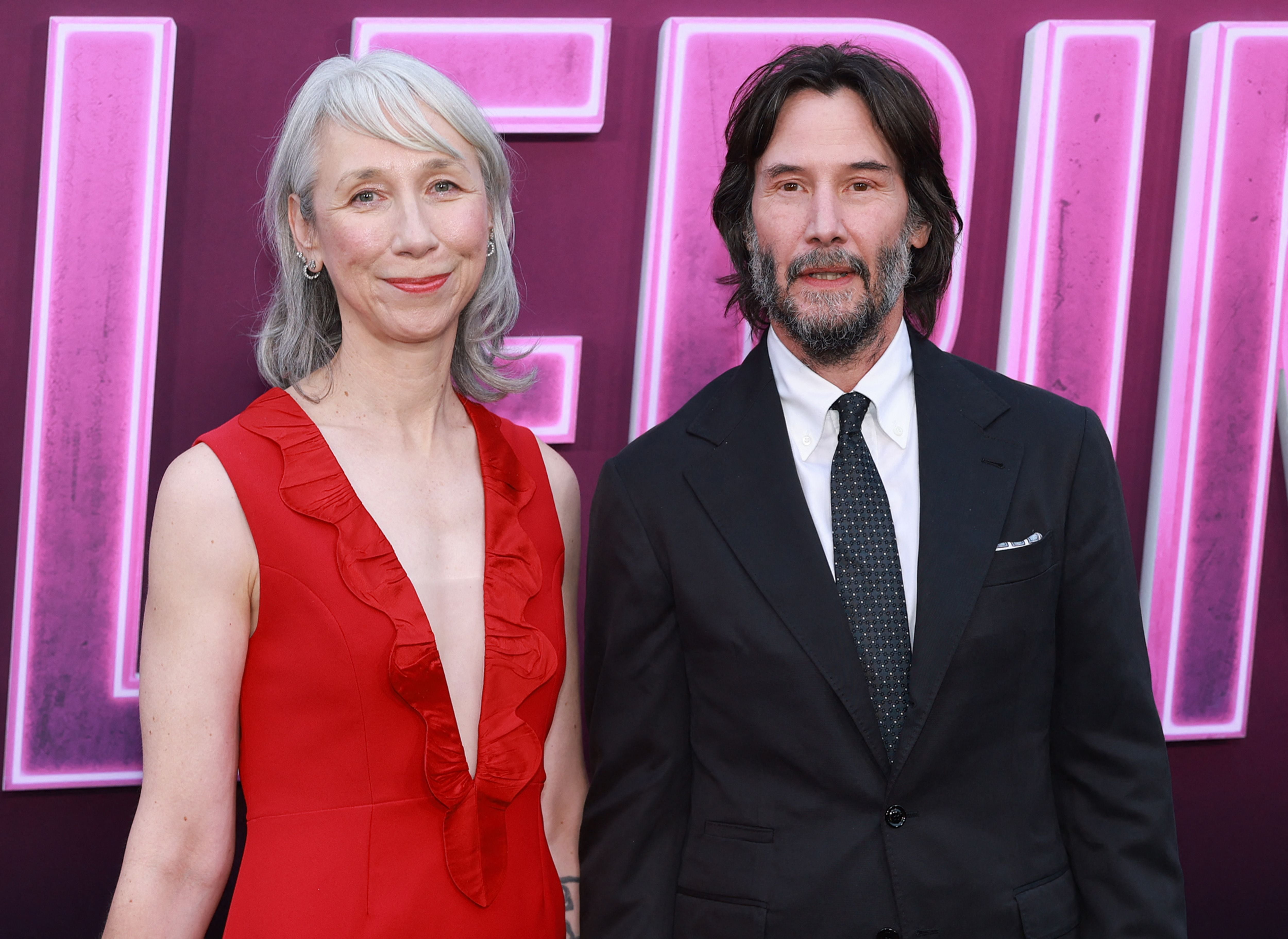 HOLLYWOOD, CALIFORNIA - JUNE 03: (L-R) Alexandra Grant and Keanu Reeves attend the world premiere of "Ballerina", presented by Lionsgate, at TCL Chinese Theatre on June 03, 2025 in Hollywood, California. Matt Winkelmeyer/Getty Images/AFP (Photo by Matt Winkelmeyer / GETTY IMAGES NORTH AMERICA / Getty Images via AFP)
