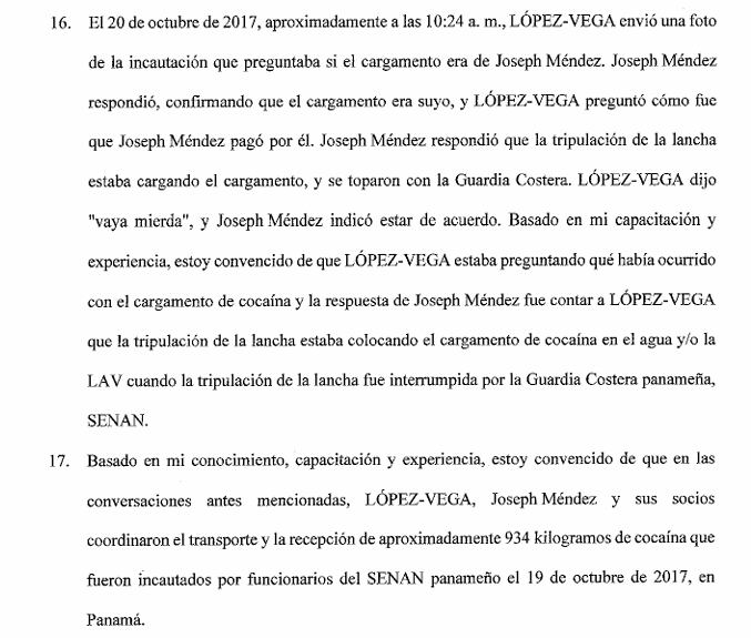 Este es parte del expediente de extradición de Edwin López Vega alias "Pecho de Rata" en el que se confirma su vinculación con Joseph Méndez, alias "Chombo".
