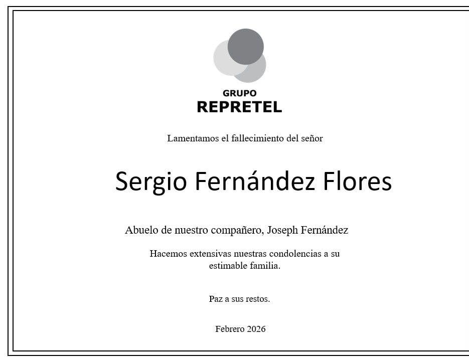 Repretel lamentó pérdida del abuelo de uno de sus integrantes.