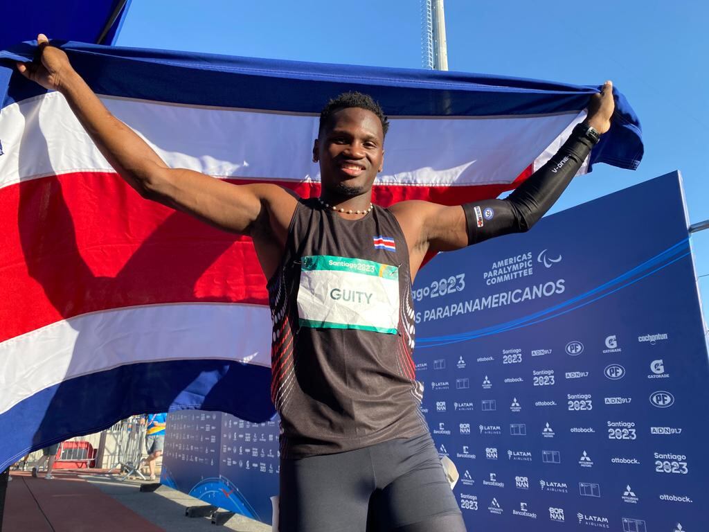 Sherman Guity
100 metros lisos 
Medalla de oro
Juegos Parapaamericanos de Santiago 2023
24 de noviembre del 2023
Cortesía: Olman Mora