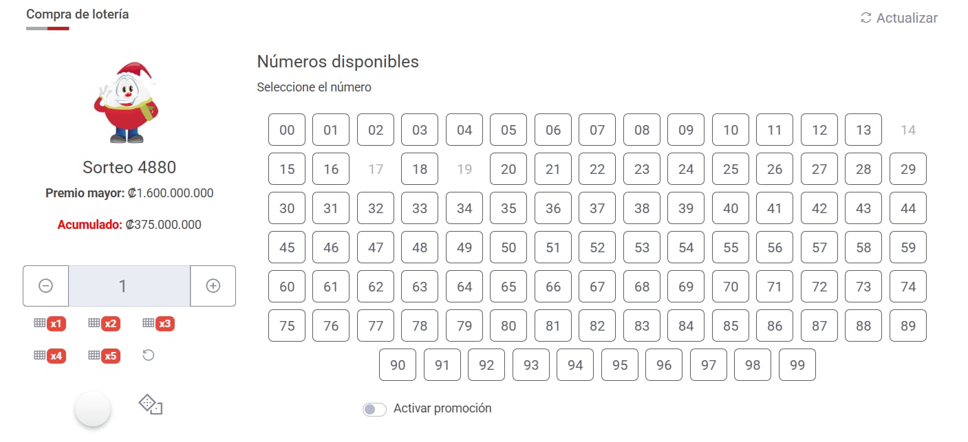 Estos son los números disponibles para el Gordo navideño 2025, según JPS en línea.