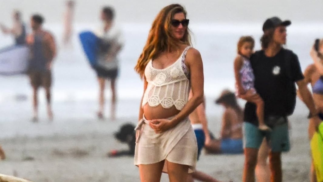 Gisele Bündchen es captada presumiendo su embarazo
