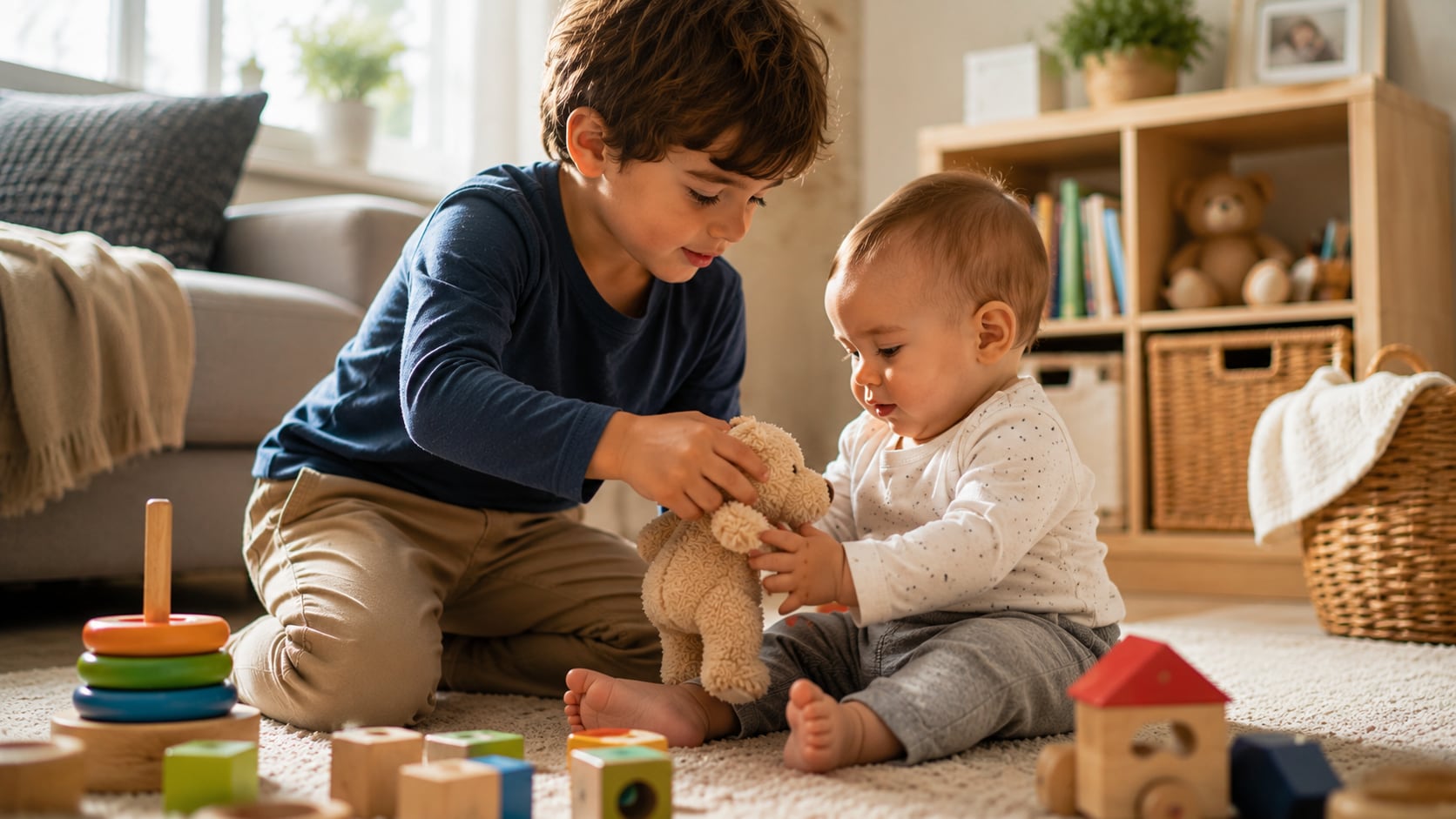 Investigadores revisaron estudios sobre hermanos y encontraron vínculos entre el cuidado infantil, la empatía y las conductas prosociales.