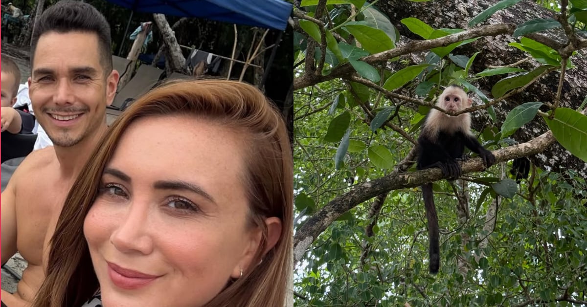 Mariazel Olle y a su esposo, el también actor Adrián Rubio se encuentran de vacaciones en el Pacífico nacional junto a sus dos hijos.
