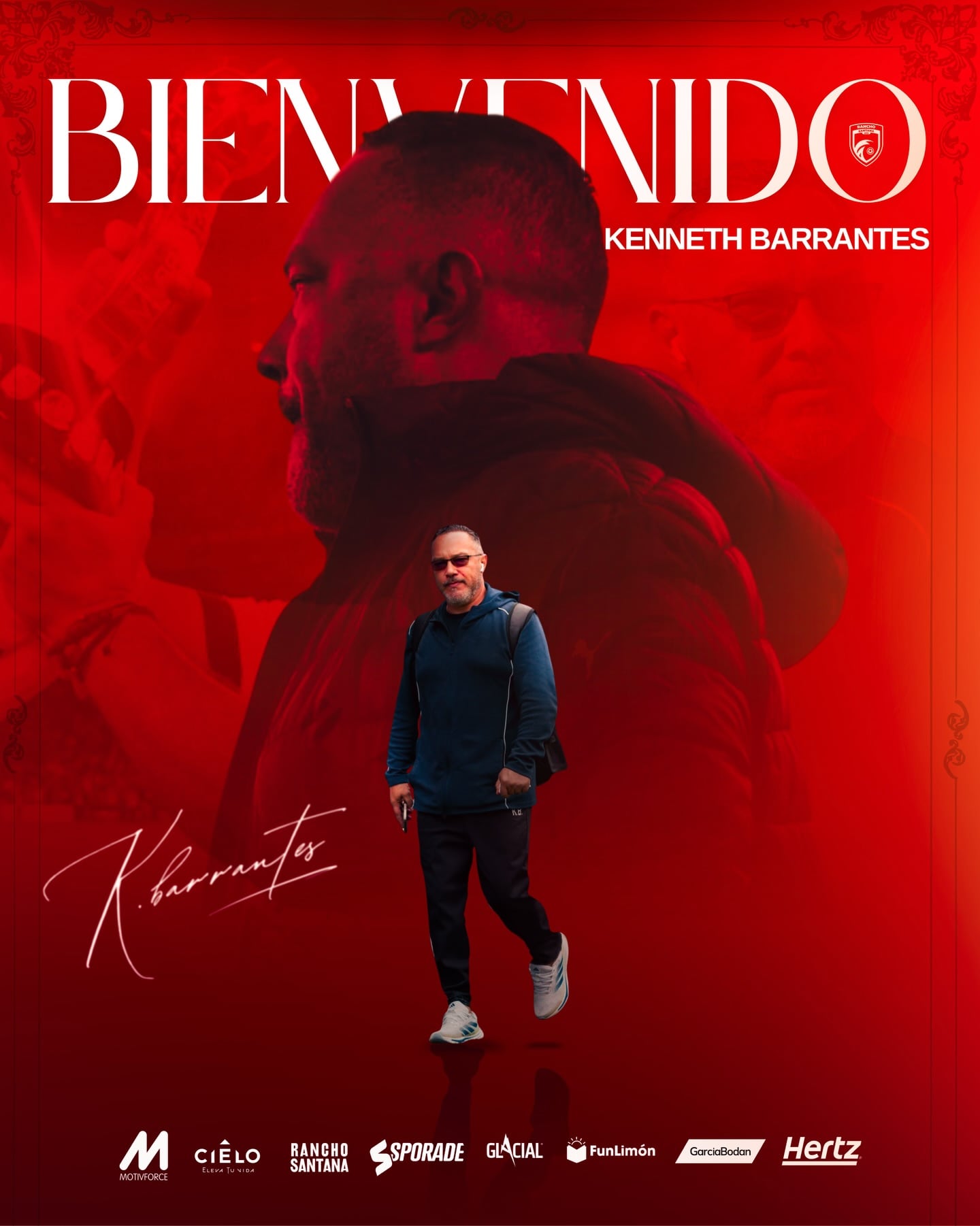 Kenneth Barrantes fue anunciado como nuevo entrenador de Rancho Santana de Nicaragua.