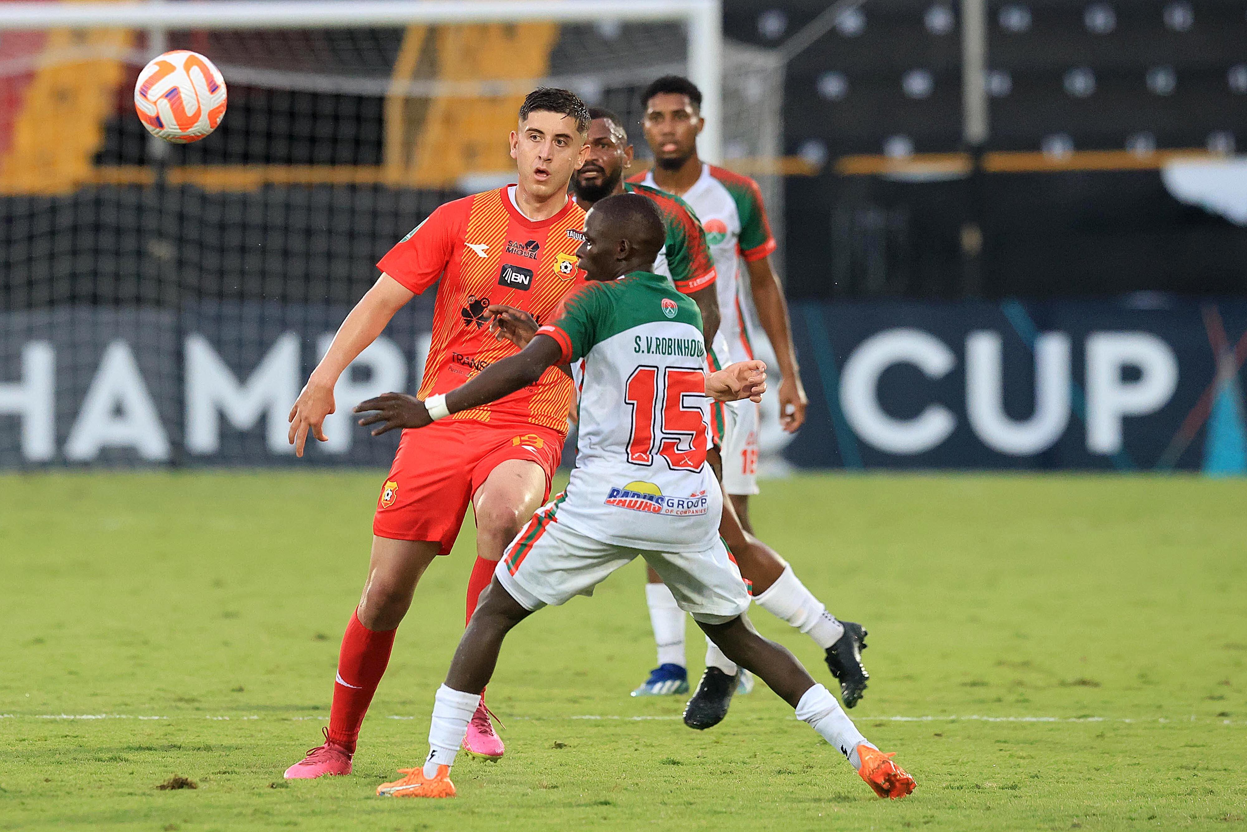 05/03/2024 Estadio Morera Soto, Alajuela. El Club Sport Herediano recibió al Robinhood de Surinam, en partido de octavos de final, Copa de Campeones de Concacaf. Foto: Rafael Pacheco Granados