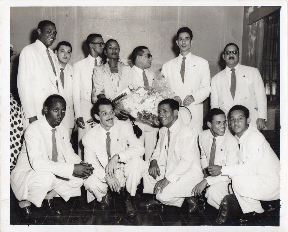 Celia Cruz con La Sonora Matancera en los años 50 en Cuba.