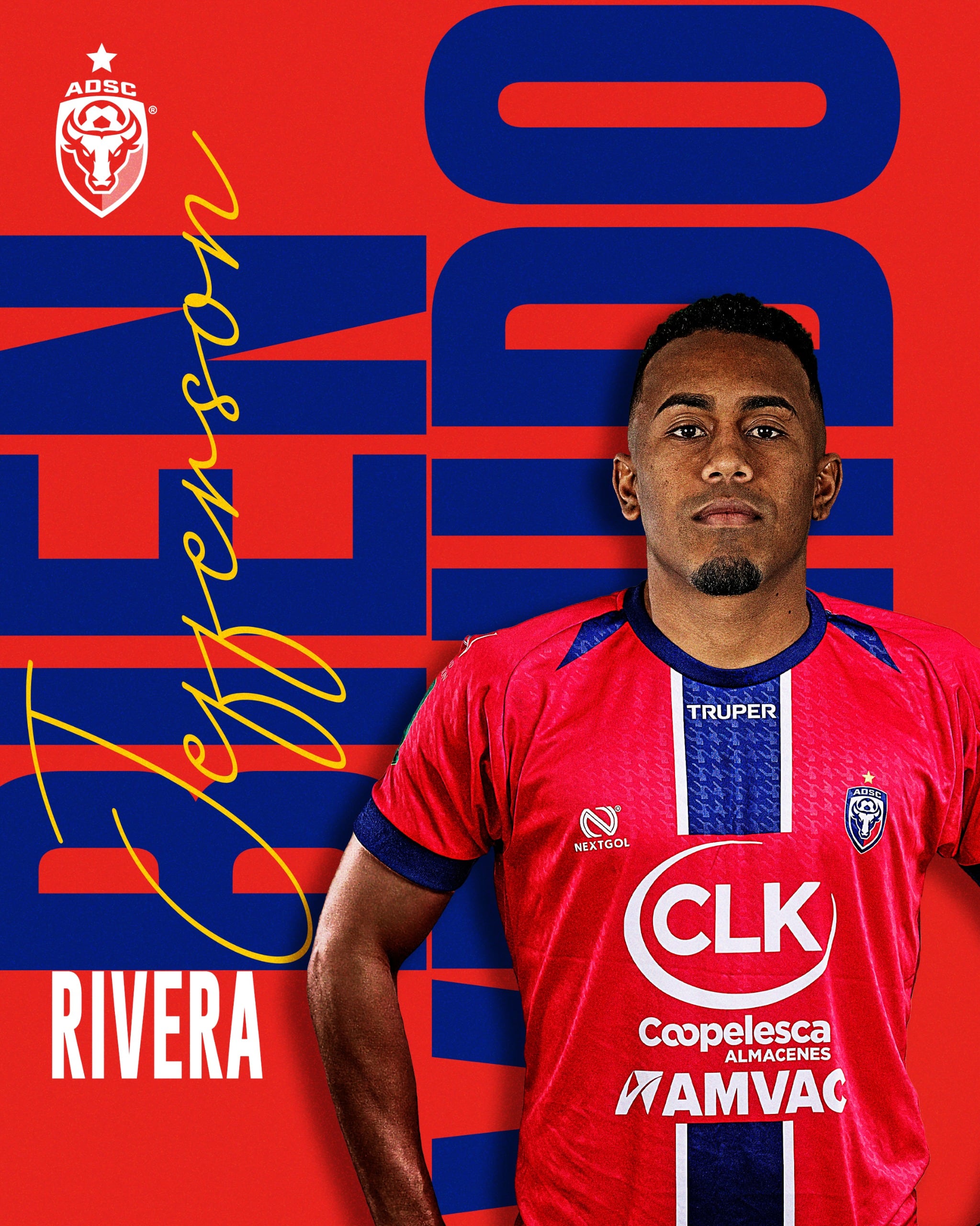 Jefferson Rivera firmó por dos años con San Carlos.