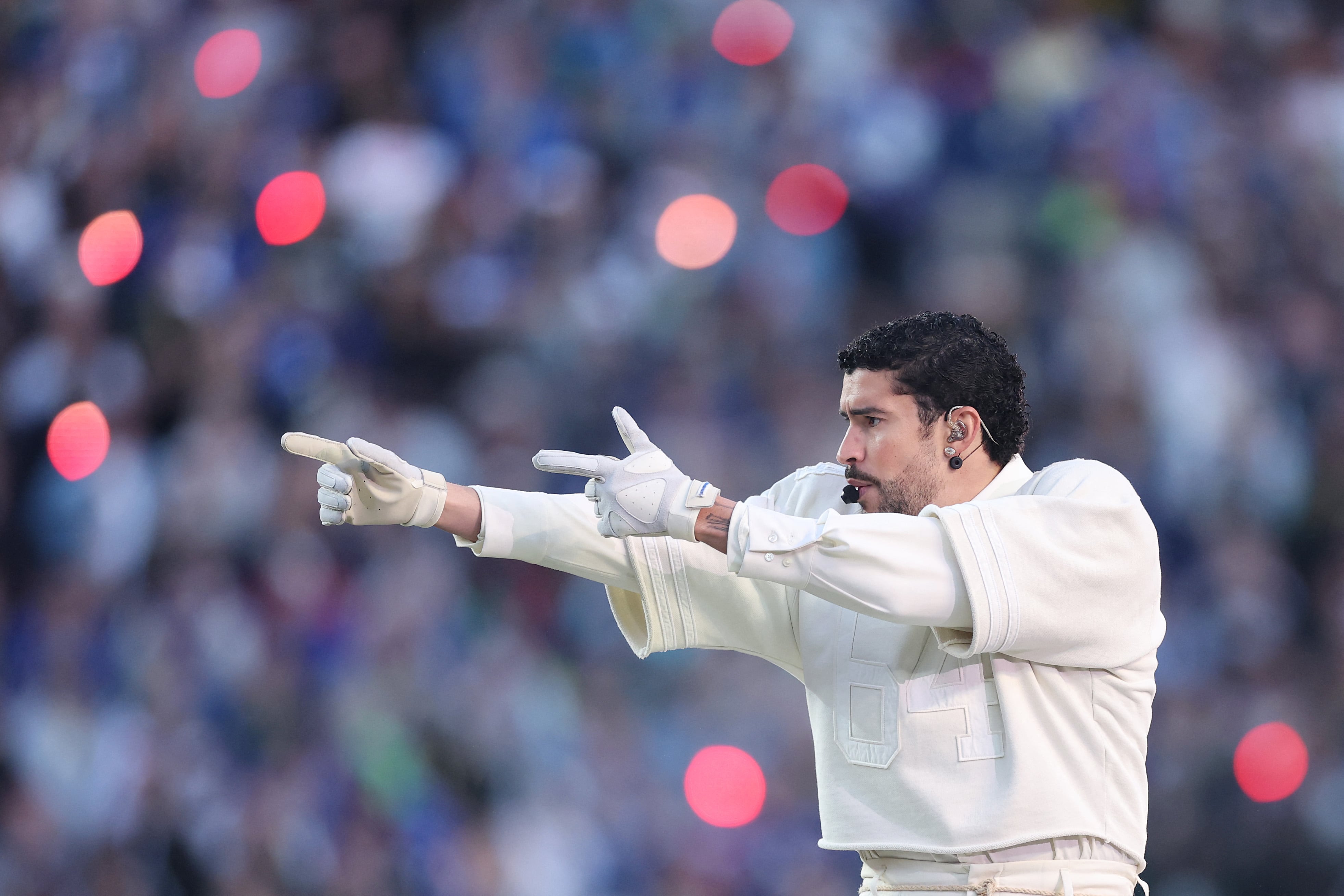Puerto Ricans gather to watch Bad Bunny's Super Bowl performance