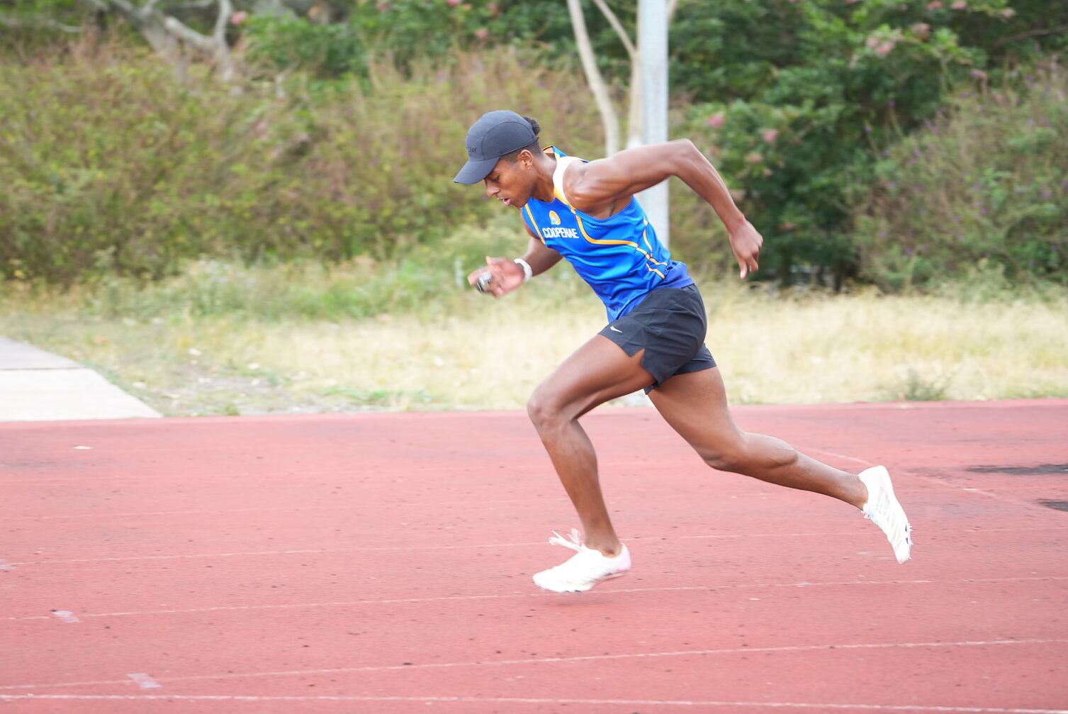 27/03/2025. Entrenamiento de Gerald Drummond. Pista Rafael Ángel Pérez, Hatillo. Fotografía: Lilly Arce