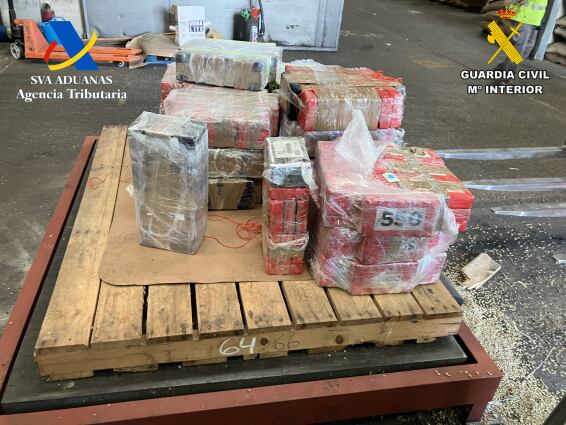 Cocaína Barcelona cargamento en café Costa Rica Foto: Gurdia Civil España